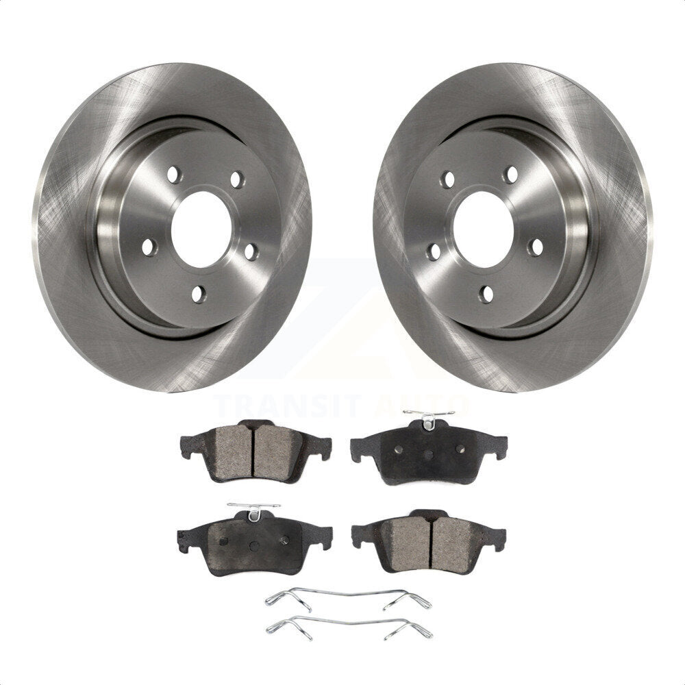 Rear Disc Brake Rotors And Semi-Metallic Pads Kit For Volvo S40 C70 C30 V50 K8F-101850 by Transit Auto