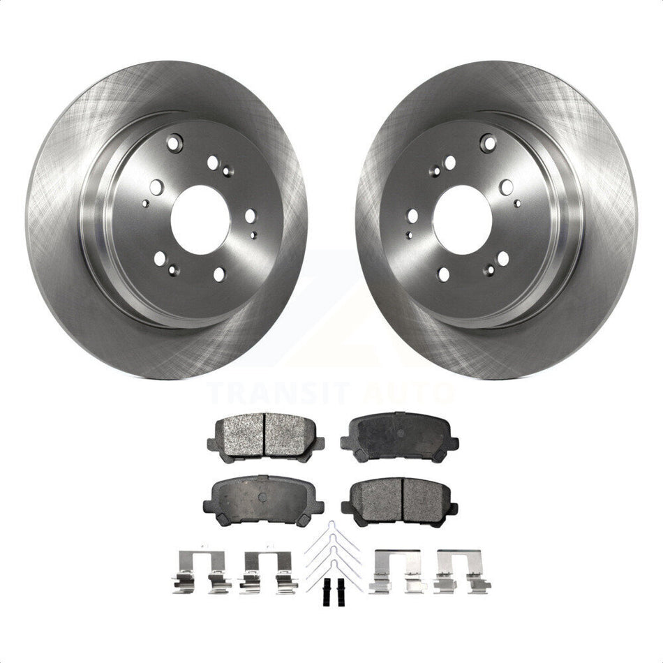 Rear Disc Brake Rotors And Semi-Metallic Pads Kit For Honda Odyssey Pilot Acura MDX ZDX K8F-101851 by Transit Auto