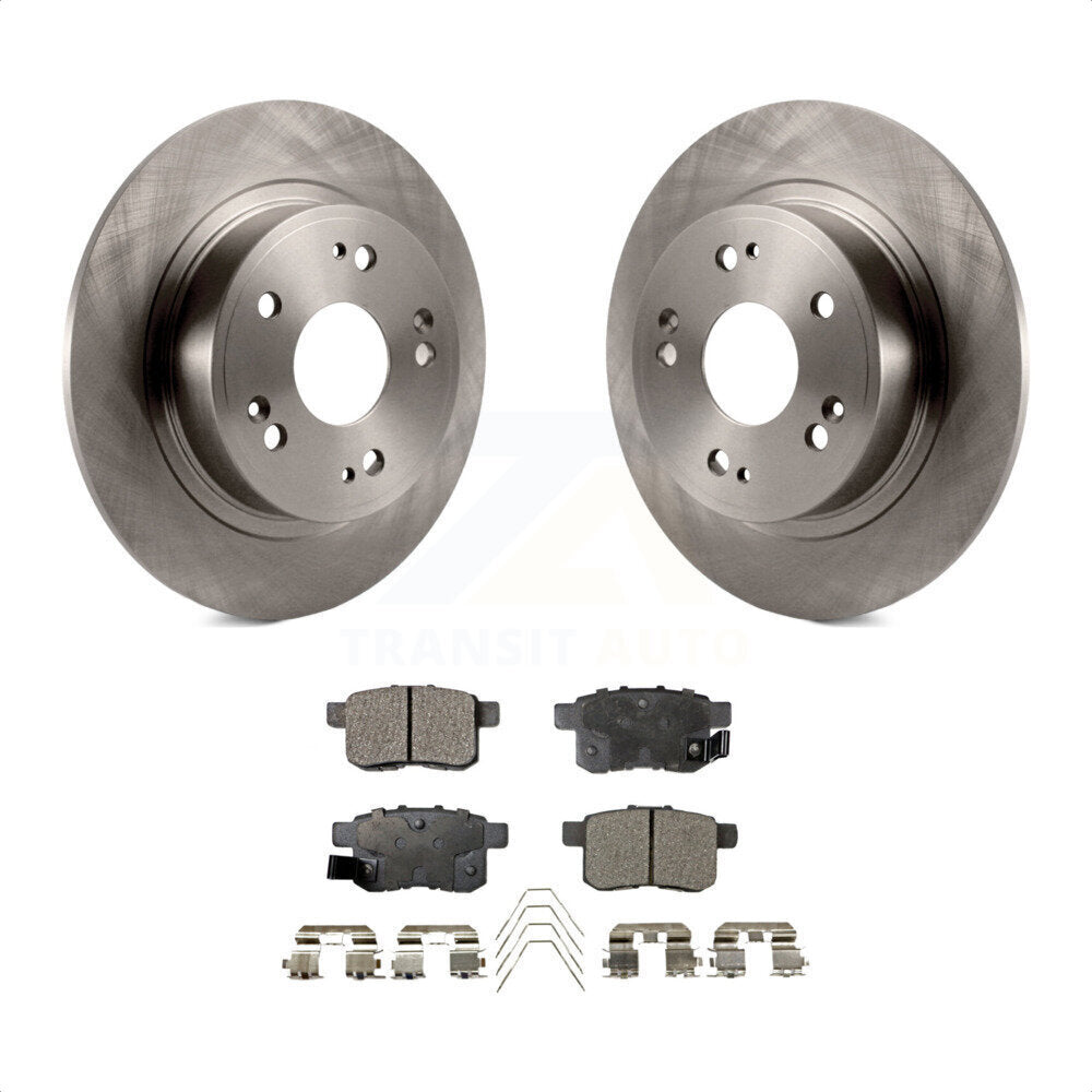 Rear Disc Brake Rotors And Semi-Metallic Pads Kit For Honda Accord Acura TSX K8F-101853 by Transit Auto