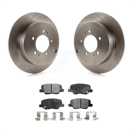 Rear Disc Brake Rotors And Semi-Metallic Pads Kit For 2013 Mitsubishi Outlander 3.0L K8F-101861 by Transit Auto