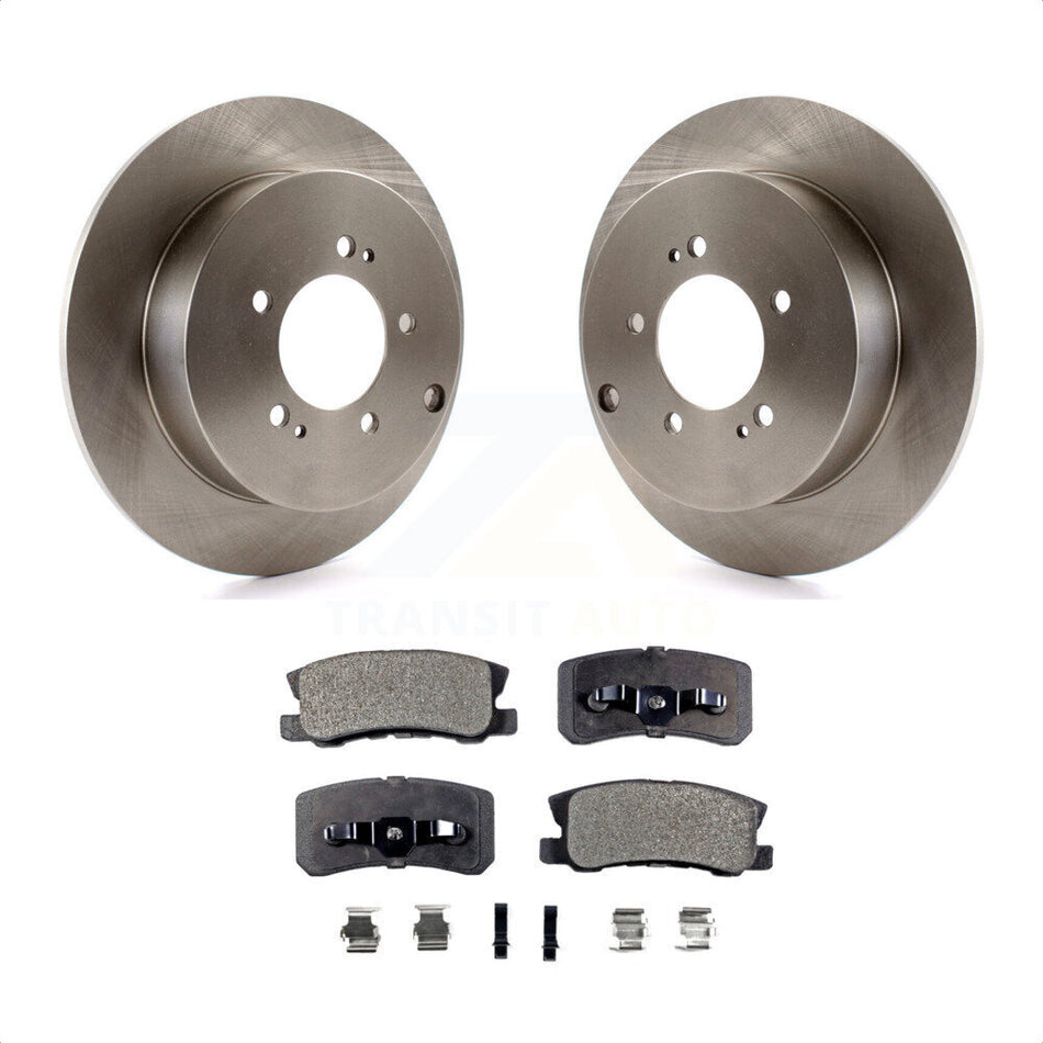 Rear Disc Brake Rotors And Semi-Metallic Pads Kit For Mitsubishi Lancer Outlander K8F-101862 by Transit Auto