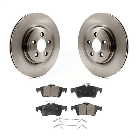 Rear Disc Brake Rotors And Semi-Metallic Pads Kit For Jaguar XF XJ XK S-Type XJ8 Vanden Plas XKR XJR Super V8 K8F-101877 by Transit Auto