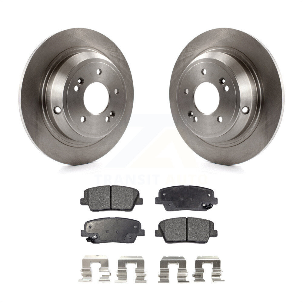 Rear Disc Brake Rotors And Semi-Metallic Pads Kit For Hyundai Genesis K8F-101888 by Transit Auto