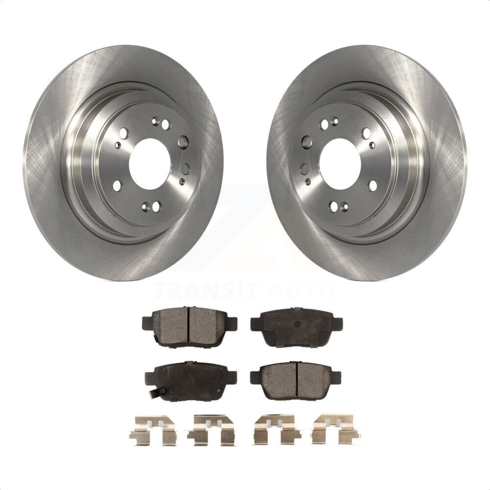 Rear Disc Brake Rotors And Semi-Metallic Pads Kit For 2009-2014 Acura TL K8F-101894 by Transit Auto