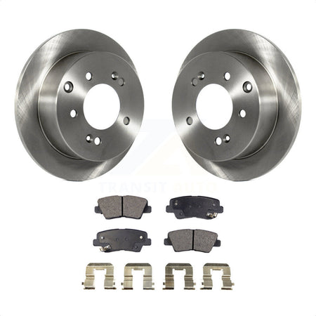 Rear Disc Brake Rotors And Semi-Metallic Pads Kit For 2010-2013 Kia Soul K8F-101897 by Transit Auto