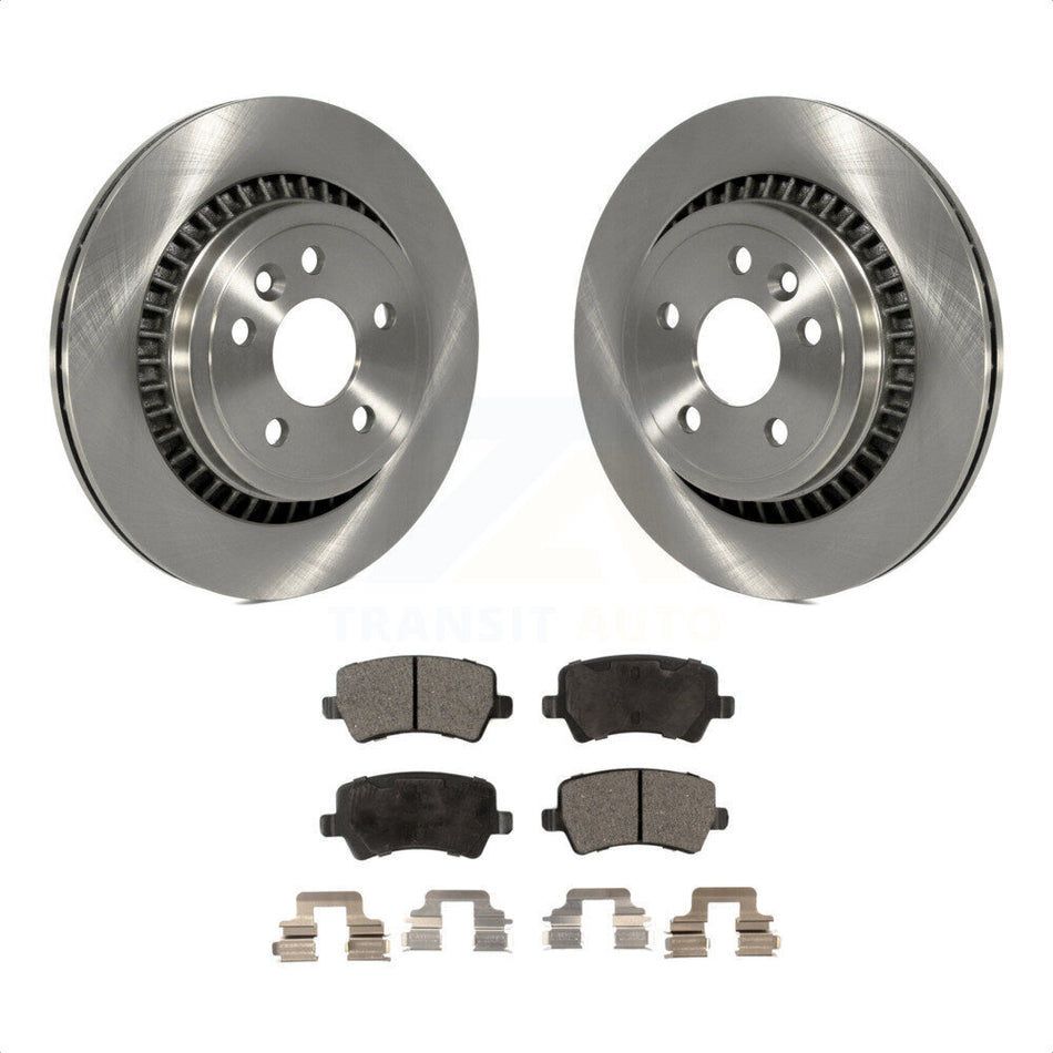 Rear Disc Brake Rotors And Semi-Metallic Pads Kit For 2010-2017 Volvo XC60 K8F-101901 by Transit Auto