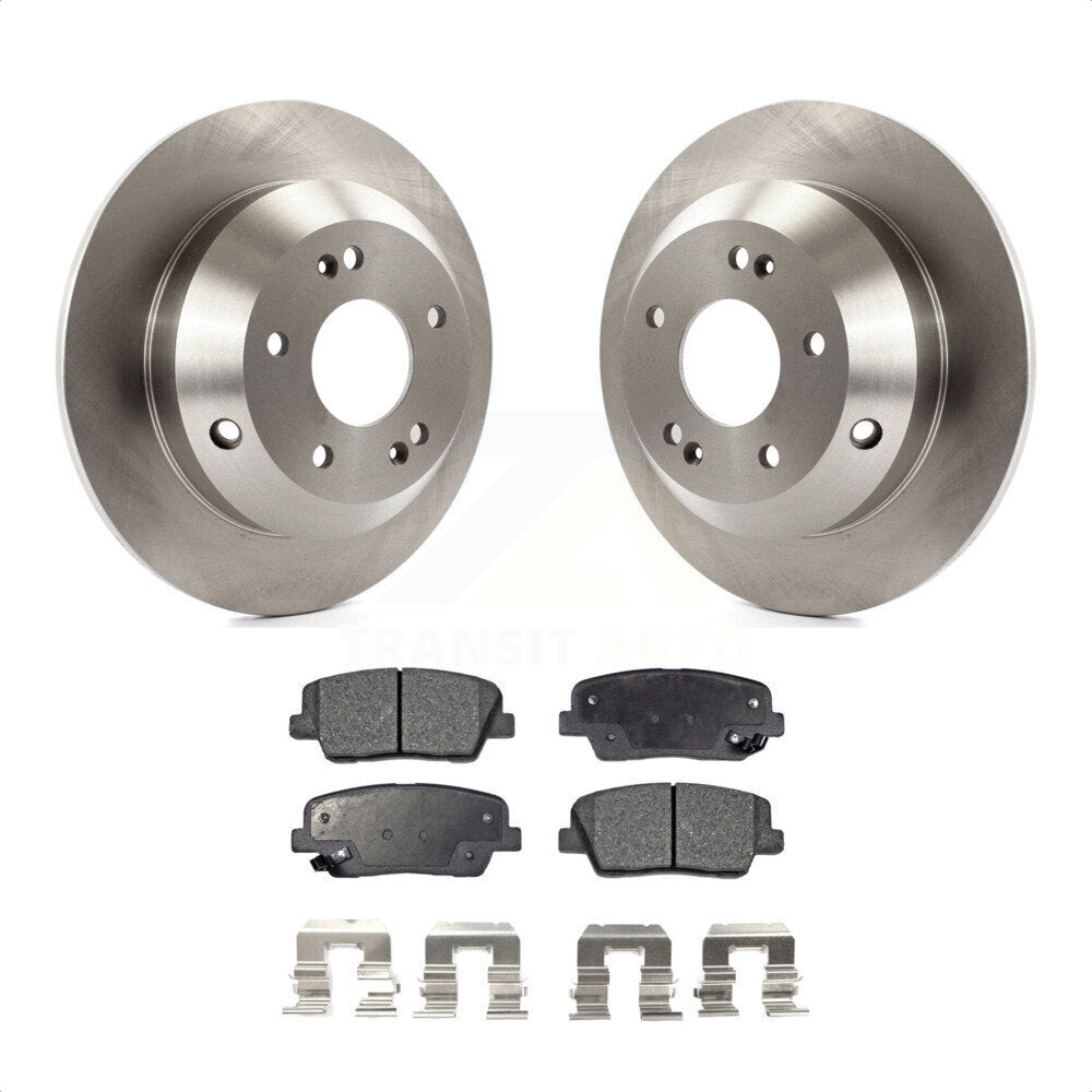 Rear Disc Brake Rotors And Semi-Metallic Pads Kit For Kia Sorento Hyundai Santa Fe Sport XL K8F-101902 by Transit Auto