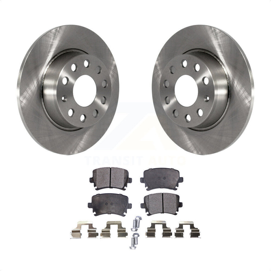 Rear Disc Brake Rotors And Semi-Metallic Pads Kit For Volkswagen GTI K8F-101905 by Transit Auto