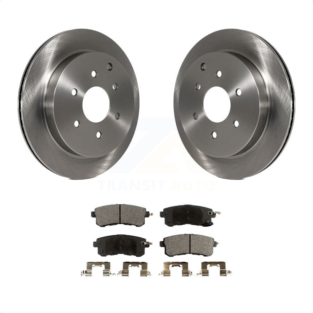 Rear Disc Brake Rotors And Semi-Metallic Pads Kit For INFINITI Nissan Armada QX80 QX56 K8F-101910 by Transit Auto