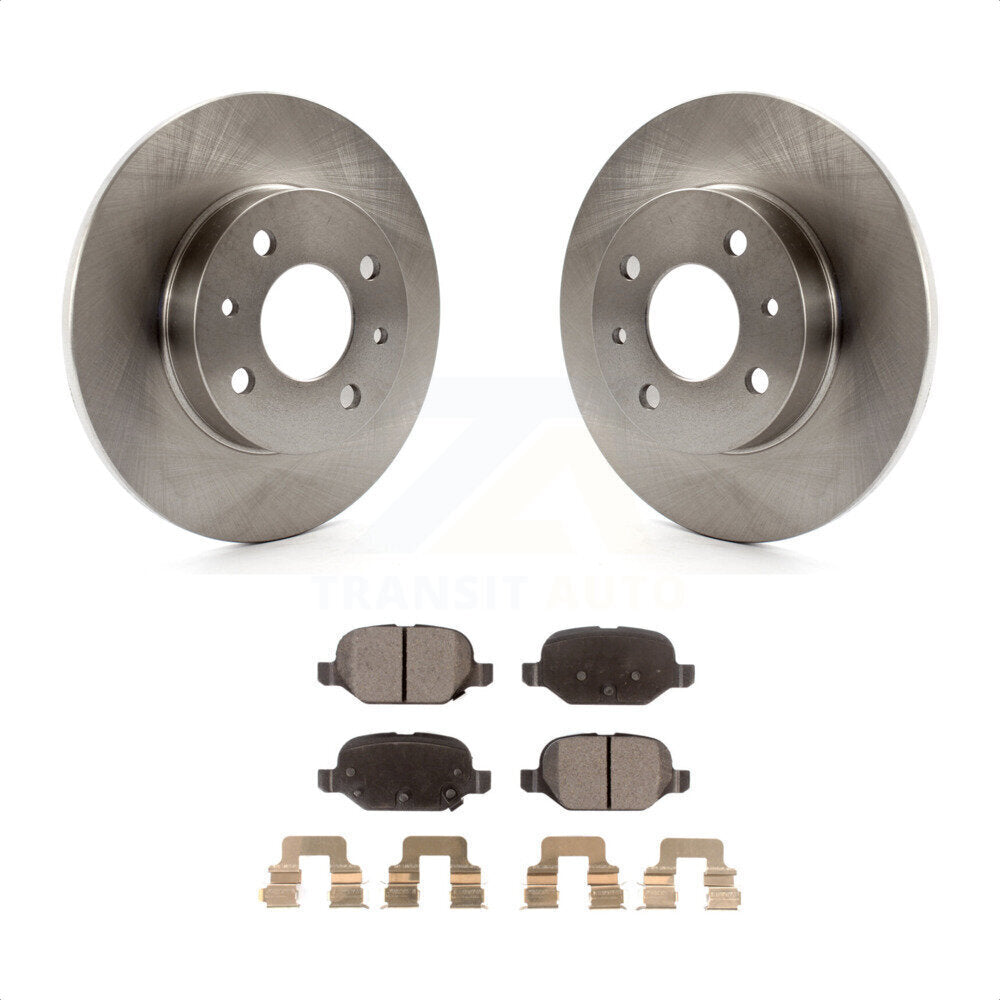 Rear Disc Brake Rotors And Semi-Metallic Pads Kit For Fiat 500 K8F-101923 by Transit Auto