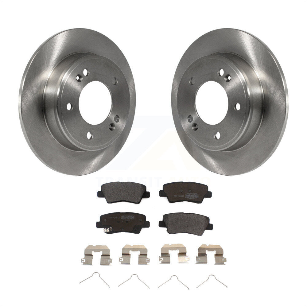 Rear Disc Brake Rotors And Semi-Metallic Pads Kit For Hyundai Elantra Kia Soul Venue K8F-101928 by Transit Auto