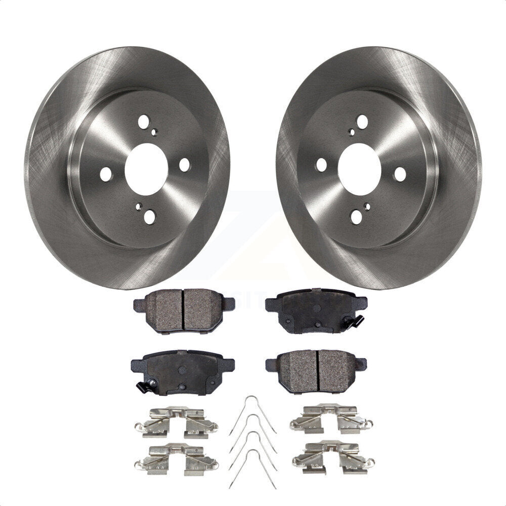 Rear Disc Brake Rotors And Semi-Metallic Pads Kit For 2012-2018 Toyota Yaris K8F-101939 by Transit Auto