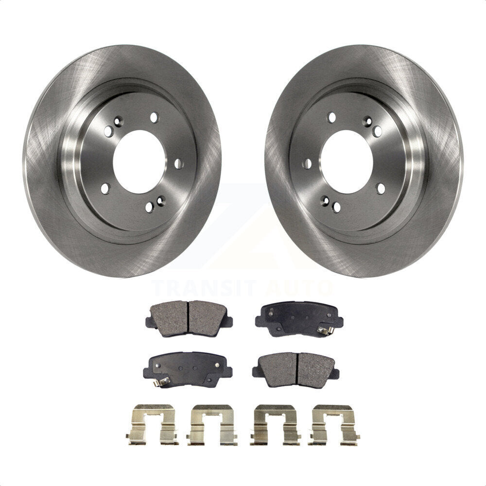 Rear Disc Brake Rotors And Semi-Metallic Pads Kit For Hyundai Sonata Azera K8F-101943 by Transit Auto