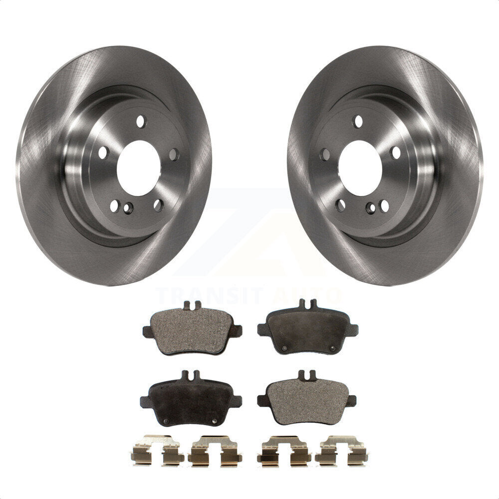 Rear Disc Brake Rotors And Semi-Metallic Pads Kit For Mercedes-Benz GLA250 CLA250 INFINITI QX30 B Electric Drive B250e K8F-101952 by Transit Auto