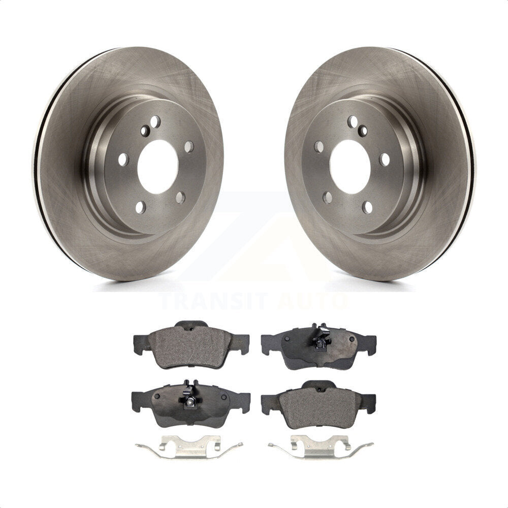 Rear Disc Brake Rotors And Semi-Metallic Pads Kit For Mercedes-Benz E550 With 300mm Diameter Rotor K8F-101954 by Transit Auto