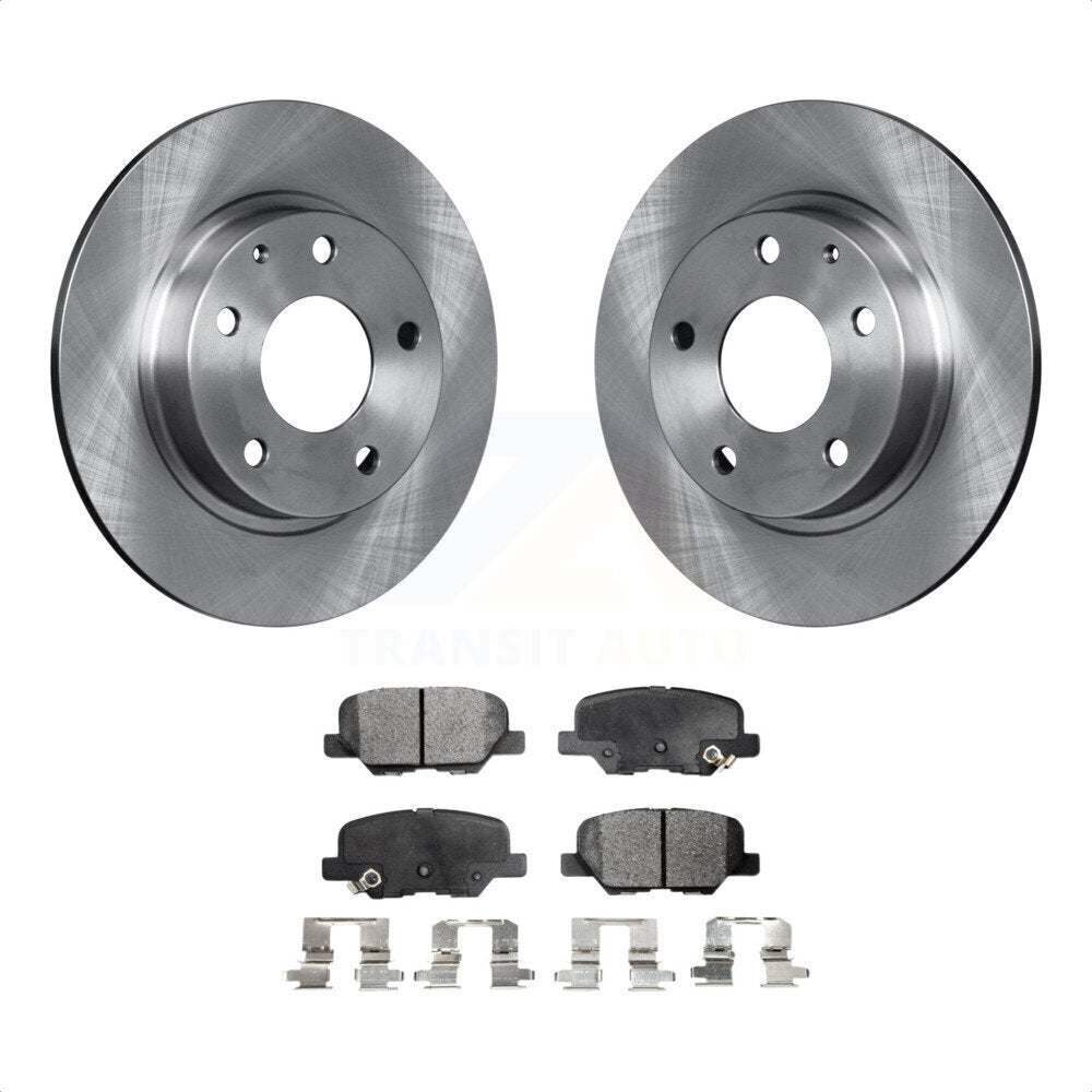 Rear Disc Brake Rotors And Semi-Metallic Pads Kit For Mazda 3 Sport K8F-101958 by Transit Auto