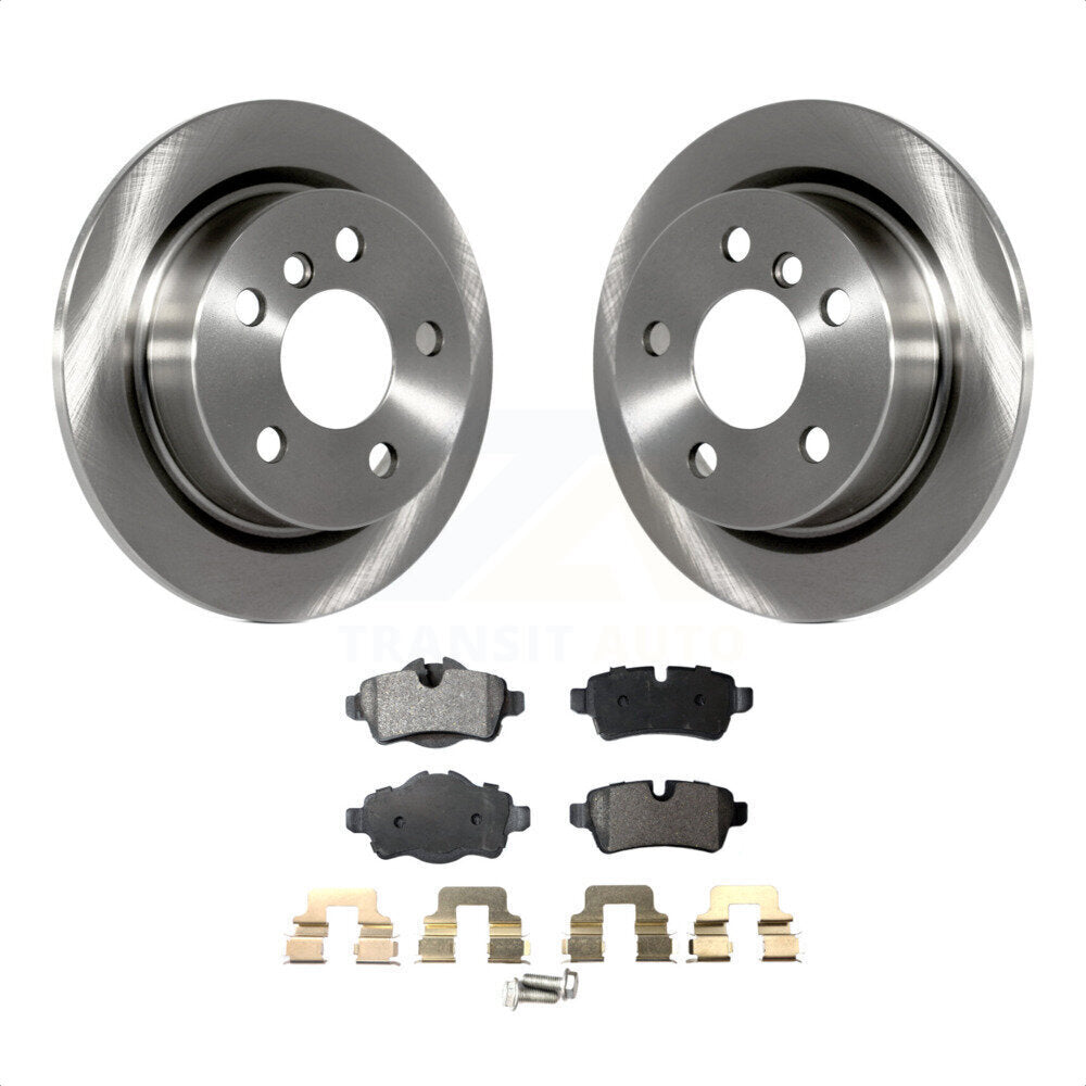 Rear Disc Brake Rotors And Semi-Metallic Pads Kit For 2014 Mini Cooper With 5 Lug Wheels 259mm Diameter Rotor K8F-101960 by Transit Auto