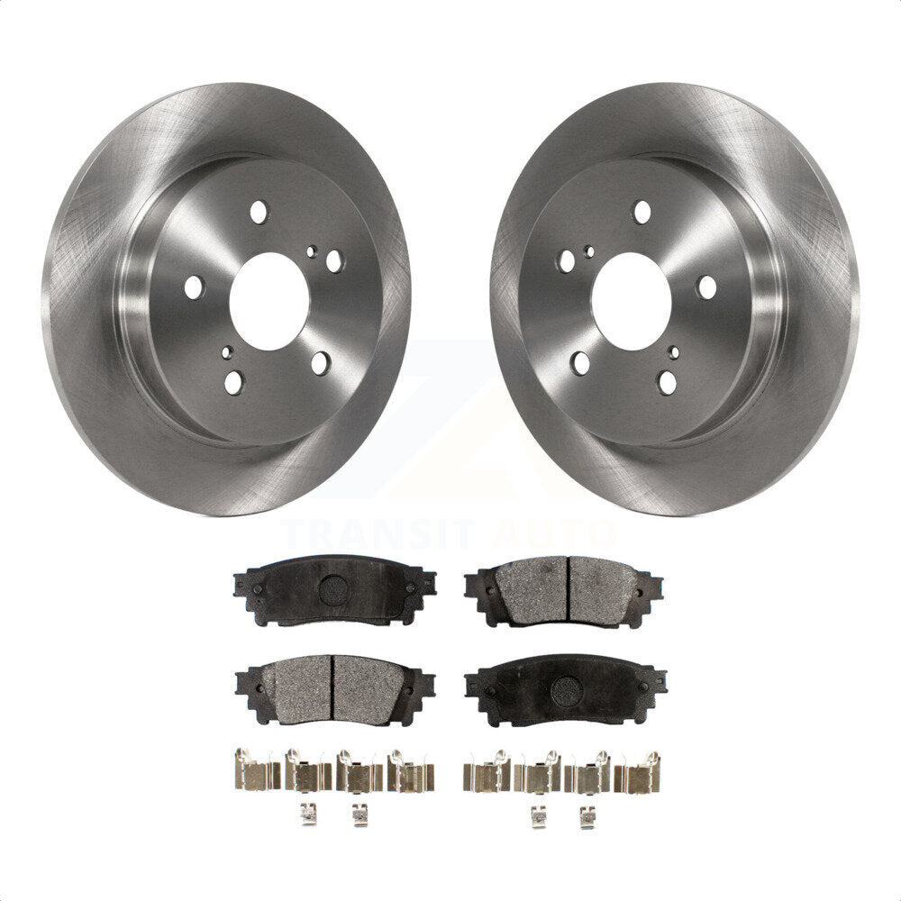 Rear Disc Brake Rotors And Semi-Metallic Pads Kit For Toyota Camry RAV4 Lexus NX200t C-HR NX300 ES350 Avalon NX300h ES300h UX250h UX200 ES250 Venza Corolla Cross K8F-101966 by Transit Auto