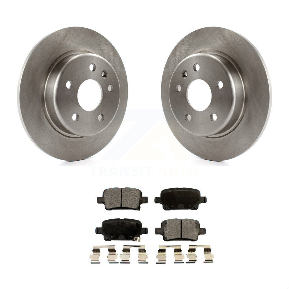 Rear Disc Brake Rotors And Semi-Metallic Pads Kit For Chevrolet Cruze Volt Bolt EV EUV K8F-101980 by Transit Auto