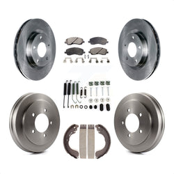 Front Rear Disc Brake Rotors Semi-Metallic Pads And Drum Kit (7Pc) For Jeep Patriot Compass Dodge Caliber Chrysler Sebring Avenger K8F-102063