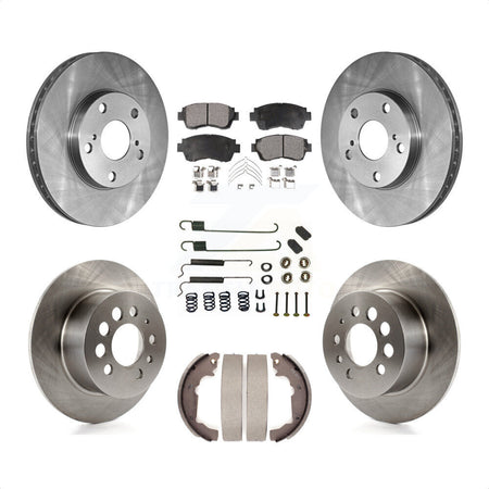 Front Rear Disc Brake Rotors Semi-Metallic Pads And Drum Kit (7Pc) For 1998-2003 Toyota Sienna K8F-102082 by Transit Auto