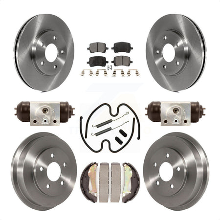 Front Rear Disc Brake Rotors Semi-Metallic Pads And Drum Kit (9Pc) For 2009 Chevrolet HHR LT Panel LS K8F-102193 by Transit Auto