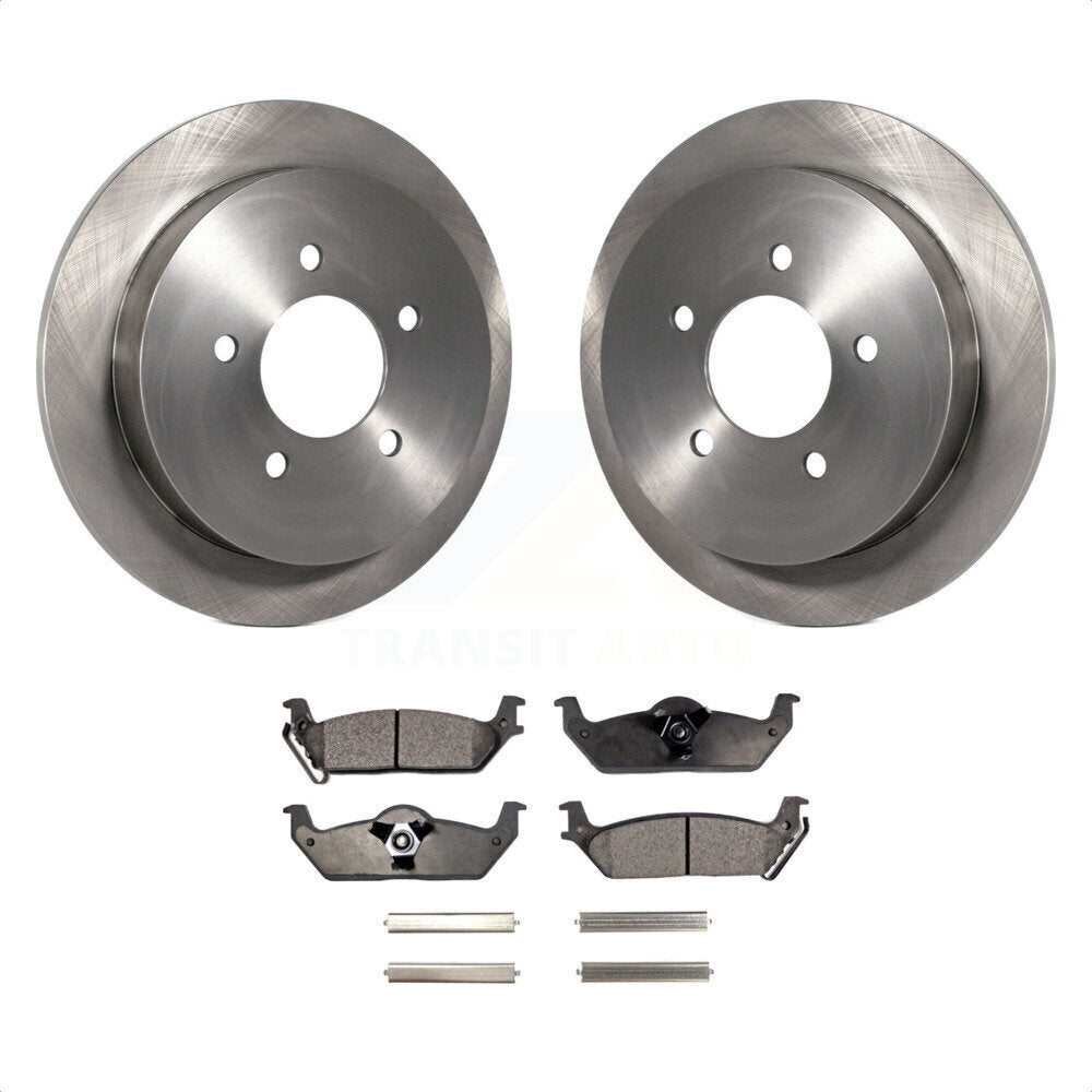 Rear Disc Brake Rotors And Semi-Metallic Pads Kit For 2004 Ford F-150 With 5 Lug Wheels 11th Digit Of Vin Is C K8F-102225 by Transit Auto