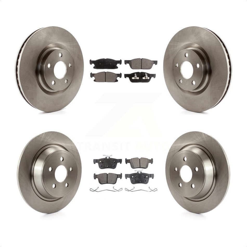 Front Rear Disc Brake Rotors And Semi-Metallic Pads Kit For Ford Edge K8F-102232 by Transit Auto