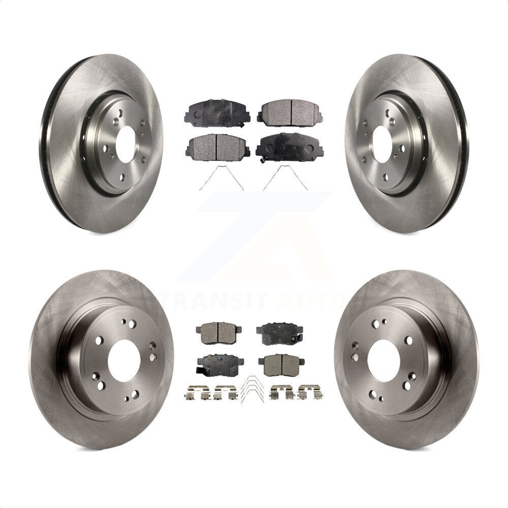 Front Rear Disc Brake Rotors And Semi-Metallic Pads Kit For Honda Accord K8F-102241 by Transit Auto