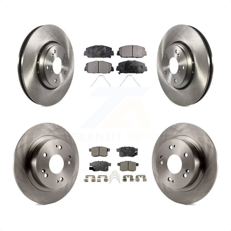 Front Rear Disc Brake Rotors And Semi-Metallic Pads Kit For Honda Accord K8F-102241 by Transit Auto