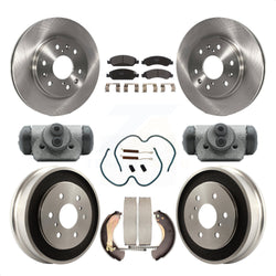 Front Rear Disc Brake Rotors Semi-Metallic Pads And Drum Kit (9Pc) For Chevrolet Silverado 1500 GMC Sierra Classic K8F-102410