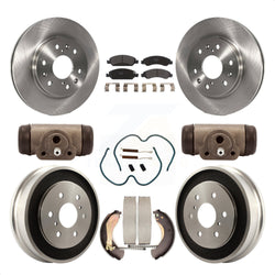 Front Rear Disc Brake Rotors Semi-Metallic Pads And Drum Kit (9Pc) For Chevrolet Silverado 1500 GMC Sierra Classic K8F-102411
