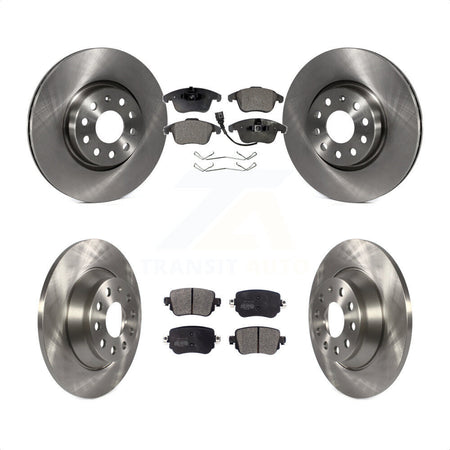 Front Rear Disc Brake Rotors And Semi-Metallic Pads Kit For 2016-2018 Audi Q3 Quattro K8F-102563 by Transit Auto