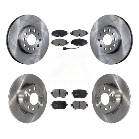 Front Rear Disc Brake Rotors And Semi-Metallic Pads Kit For Volkswagen Golf SportWagen K8F-102570 by Transit Auto