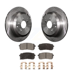Rear Disc Brake Rotors And Semi-Metallic Pads Kit For 2007-2012 Hyundai Veracruz K8F-102599