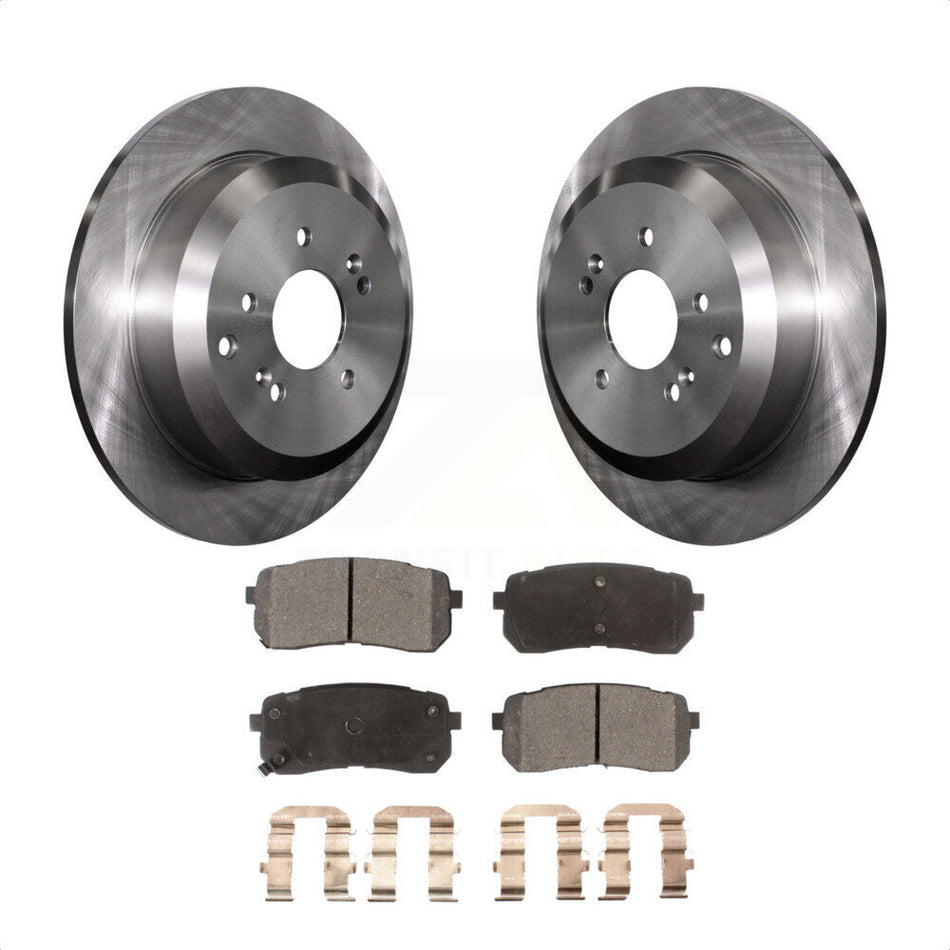 Rear Disc Brake Rotors And Semi-Metallic Pads Kit For 2007-2012 Hyundai Veracruz K8F-102599 by Transit Auto