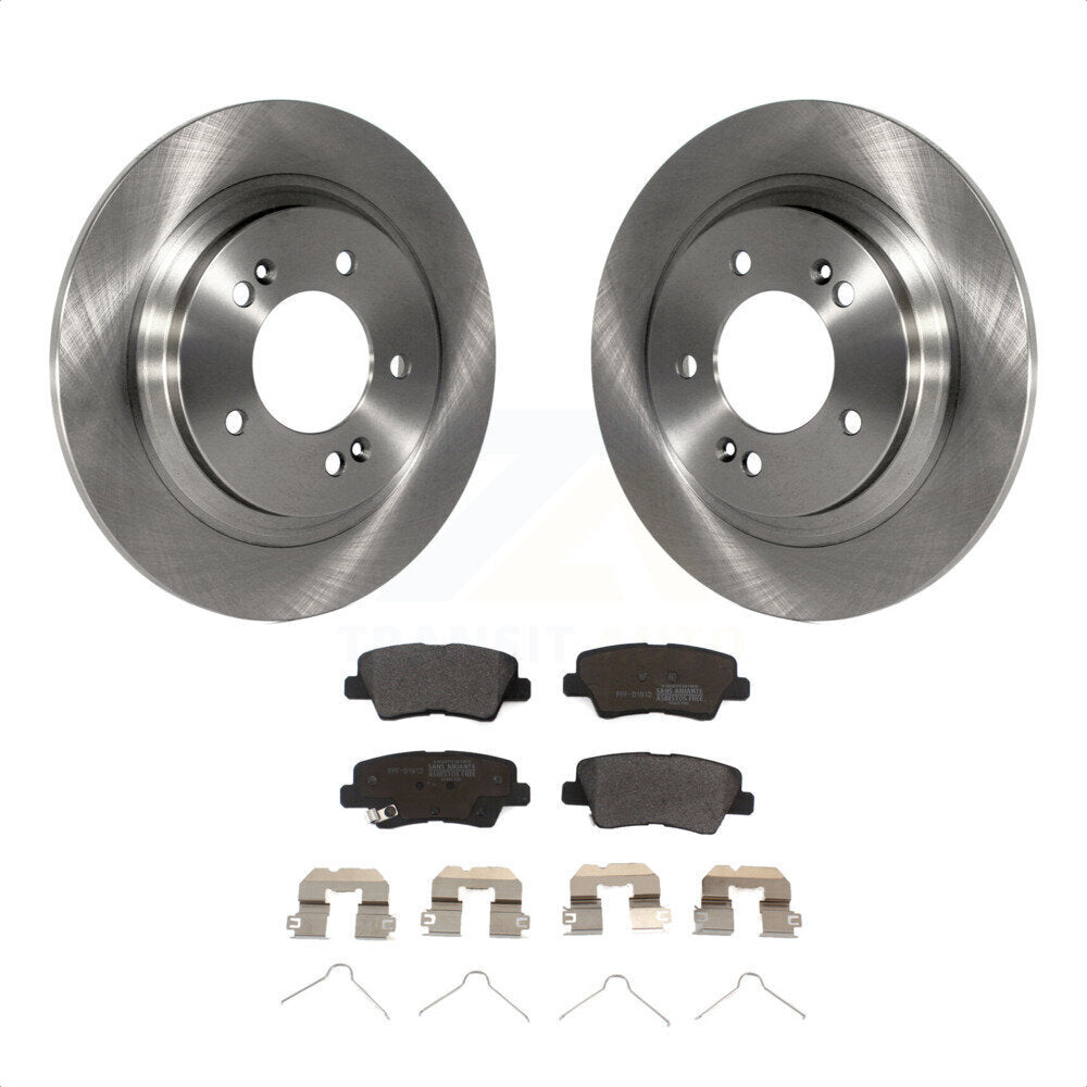 Rear Disc Brake Rotors And Semi-Metallic Pads Kit For Kia Niro Hyundai Ioniq Soul EV K8F-102607 by Transit Auto