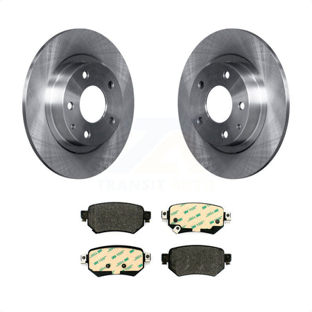 Rear Disc Brake Rotors And Semi-Metallic Pads Kit For 2016-2021 Mazda 6 K8F-102614 by Transit Auto