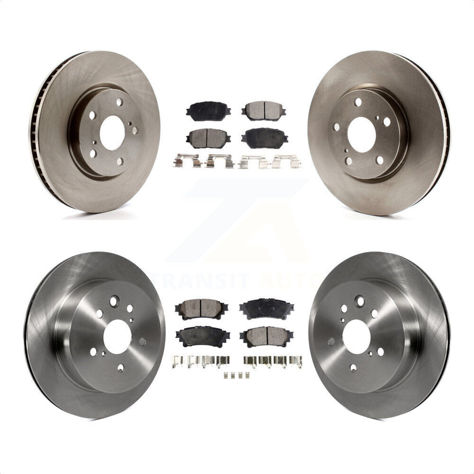 Front Rear Disc Brake Rotors And Semi-Metallic Pads Kit (6Pc) For 2014 Lexus IS250 C F Sport K8F-102621 by Transit Auto