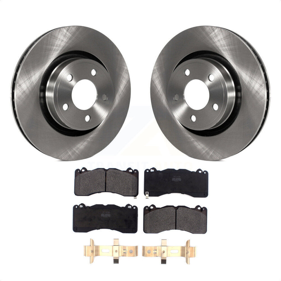 Front Disc Brake Rotors And Semi-Metallic Pads Kit For 2015 Ford Mustang V6 With Brembo Brakes K8F-102650 by Transit Auto