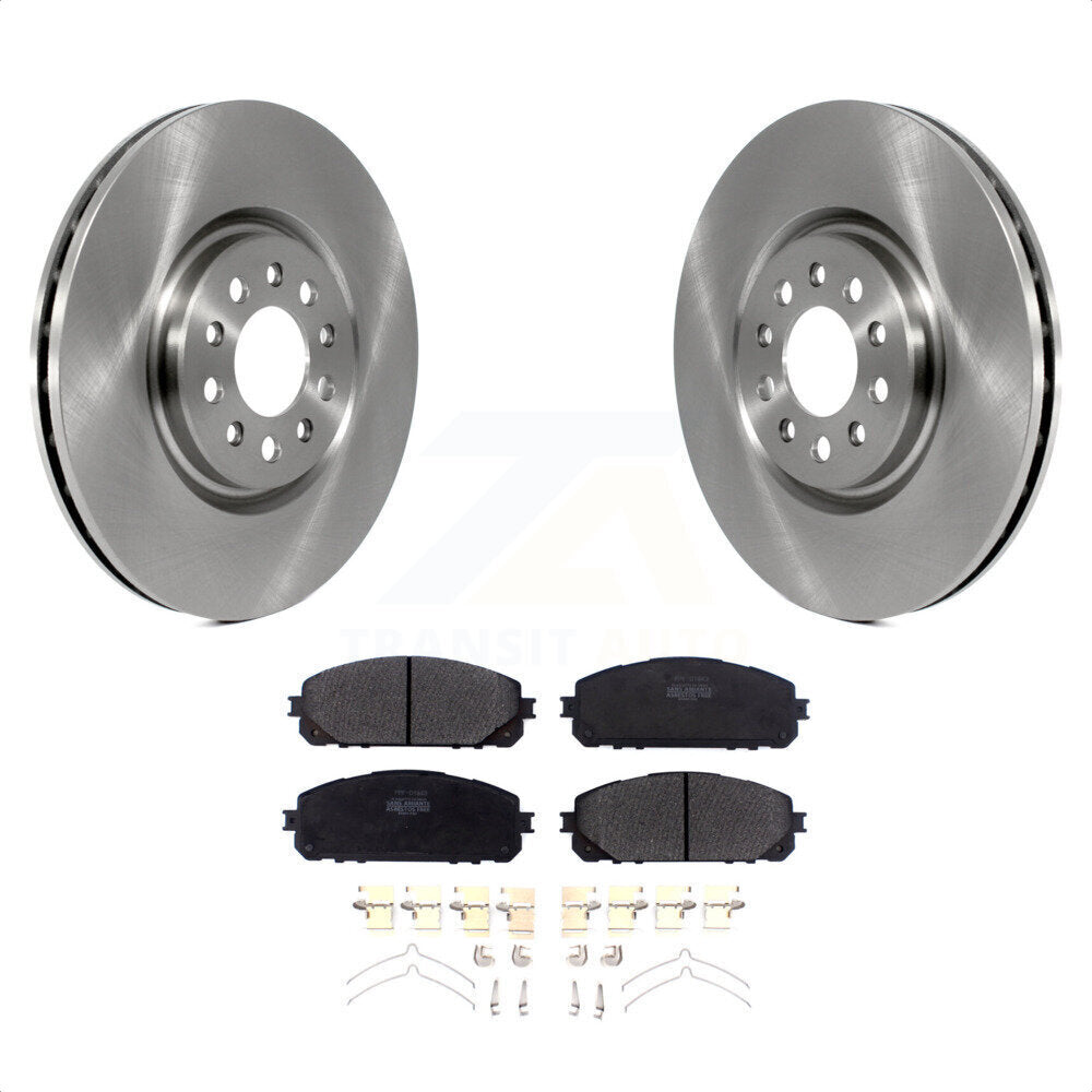 Front Disc Brake Rotors And Semi-Metallic Pads Kit For 2014-2021 Jeep Cherokee With Dual Piston Caliper K8F-102654 by Transit Auto