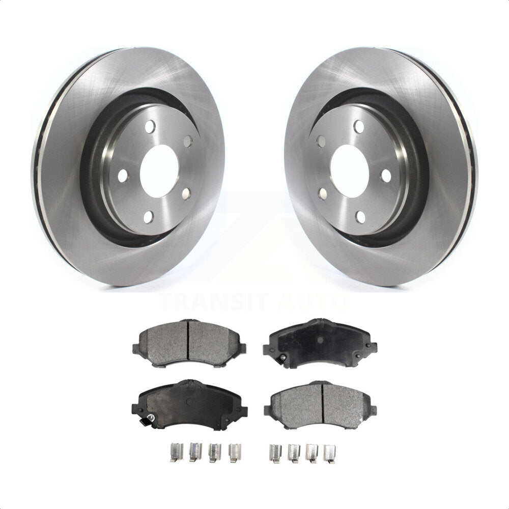 Front Disc Brake Rotors And Semi-Metallic Pads Kit For Jeep Wrangler JK With 332mm Diameter Rotor K8F-102655 by Transit Auto