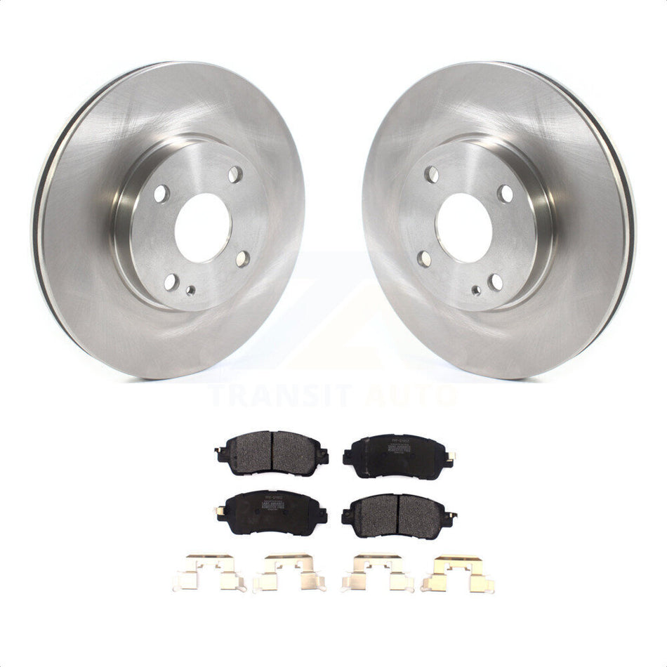 Front Disc Brake Rotors And Semi-Metallic Pads Kit For Toyota Yaris iA Scion K8F-102674 by Transit Auto