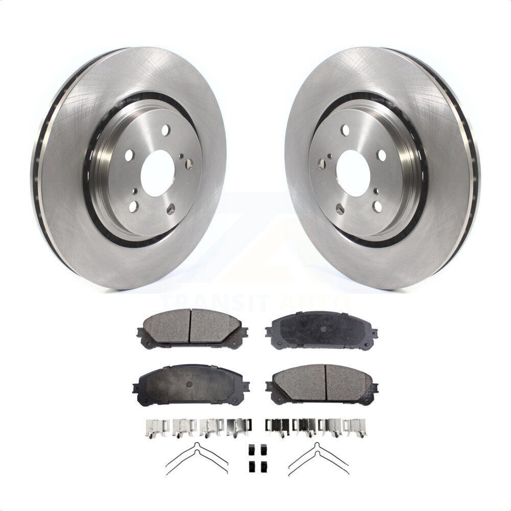 Front Disc Brake Rotors And Semi-Metallic Pads Kit For Lexus RX350 RX450h Toyota RX350L Camry RX450hL Avalon NX250 NX350 NX350h K8F-102675 by Transit Auto