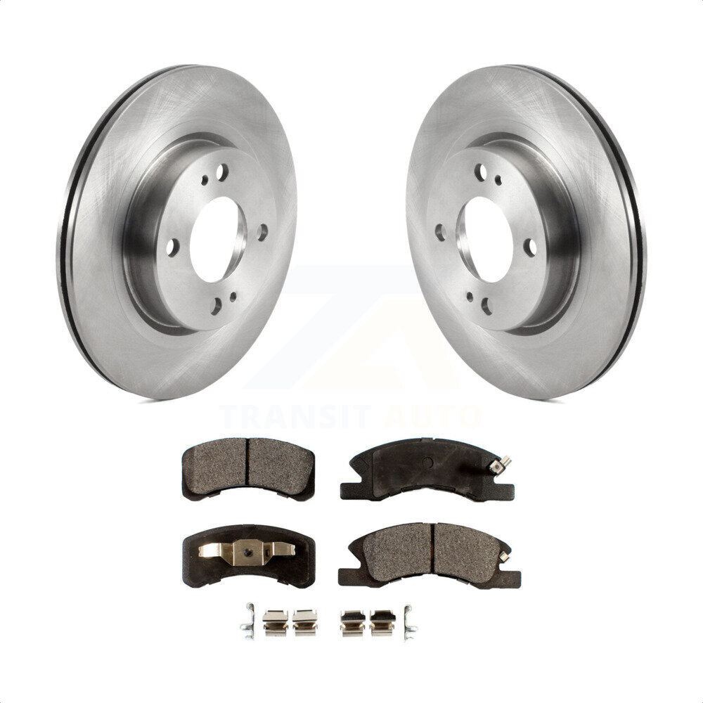 Front Disc Brake Rotors And Semi-Metallic Pads Kit For 2017-2022 Mitsubishi Mirage G4 K8F-102678 by Transit Auto