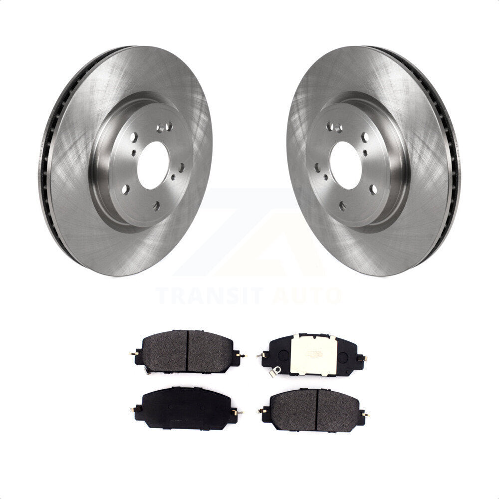 Front Disc Brake Rotors And Semi-Metallic Pads Kit For Honda CR-V K8F-102681 by Transit Auto