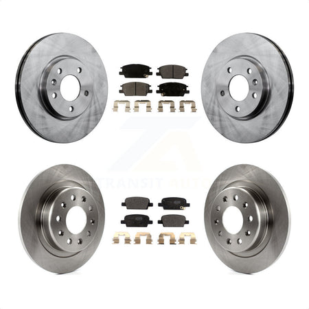 Front Rear Disc Brake Rotors And Semi-Metallic Pads Kit For 2016-2020 Chevrolet Malibu With Manual Parking K8F-102692 by Transit Auto