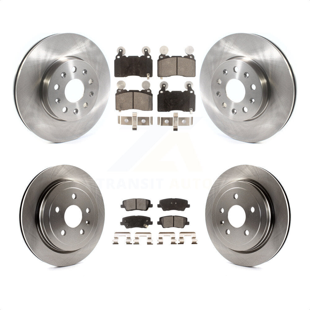 Front Rear Disc Brake Rotors And Semi-Metallic Pads Kit For Cadillac CTS K8F-102703 by Transit Auto