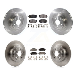 Front Rear Disc Brake Rotors And Semi-Metallic Pads Kit For 2005-2006 Subaru Baja Turbocharged With 292mm Diameter Rotor K8F-102722