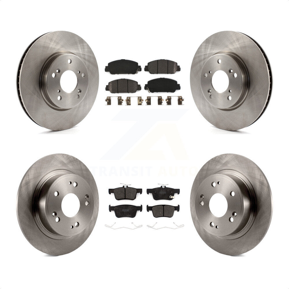 Front Rear Disc Brake Rotors And Semi-Metallic Pads Kit For Honda Accord K8F-102738 by Transit Auto